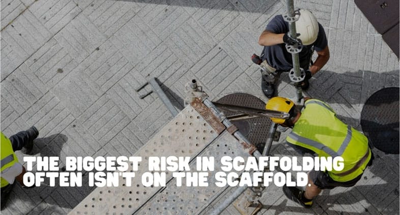 Scaffolding road safety.